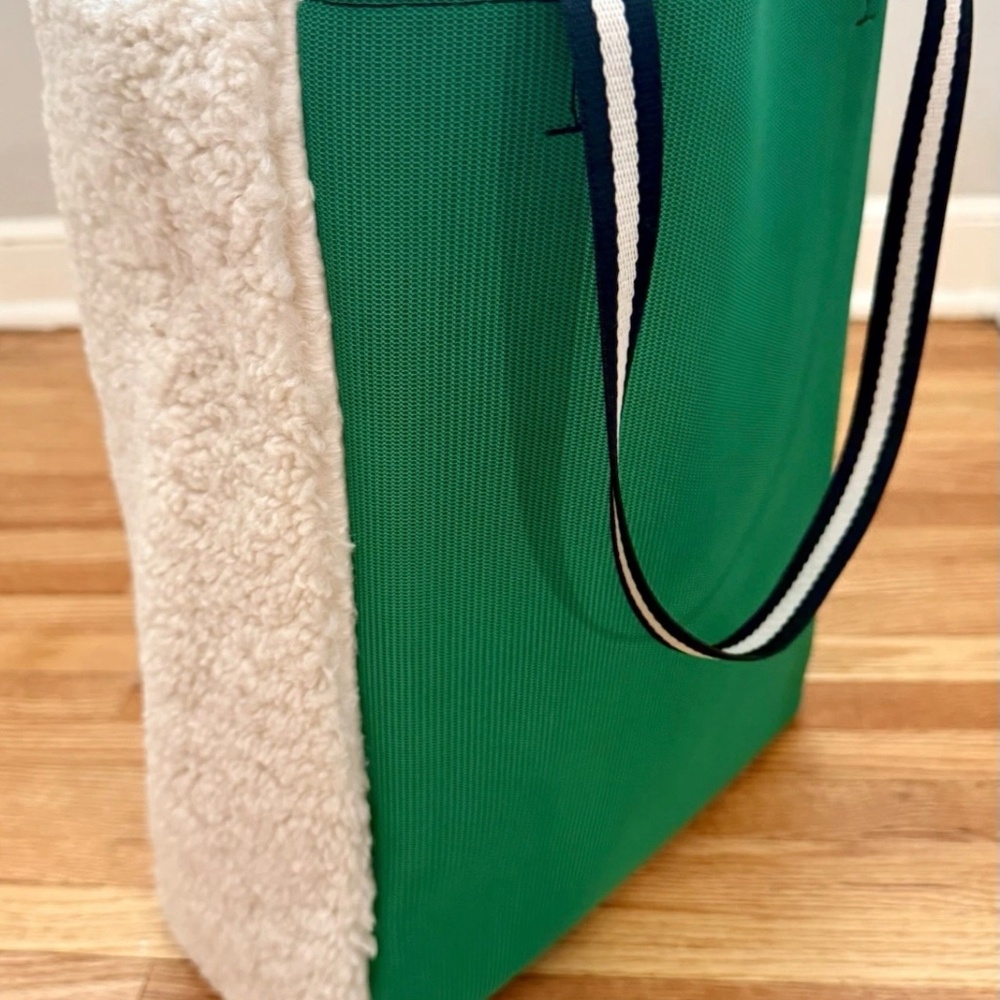 Bellerose Green Sherpa faux-shearlingTote Bag